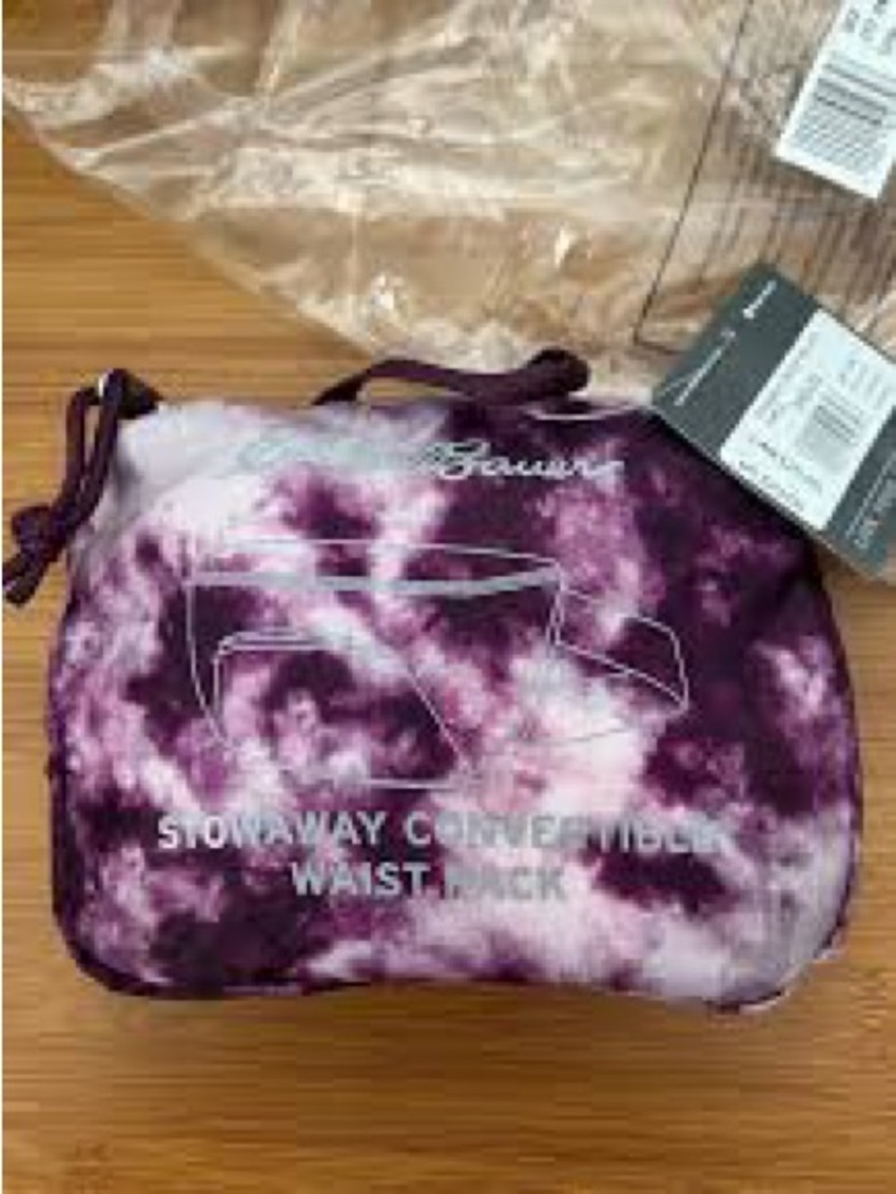 NWT Eddie Bauer Stowaway Waist Pack - Purple Tie-Dye